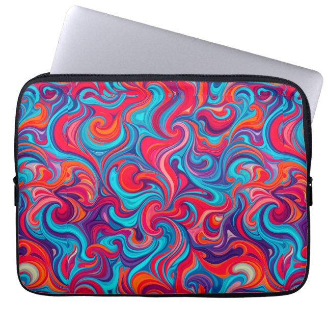 Kleurrijk Abstract Patroon Laptop Sleeve (Voorkant)
