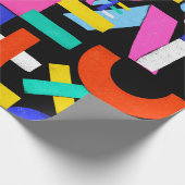 Kleurrijk abstract patroon met woordliefde binneni cadeaupapier (Hoek)