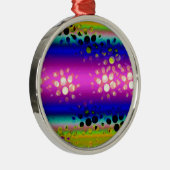 Kleurrijk abstract patroon metalen ornament (Rechts)