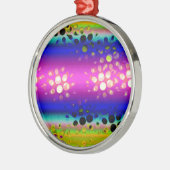 Kleurrijk abstract patroon metalen ornament (Links)