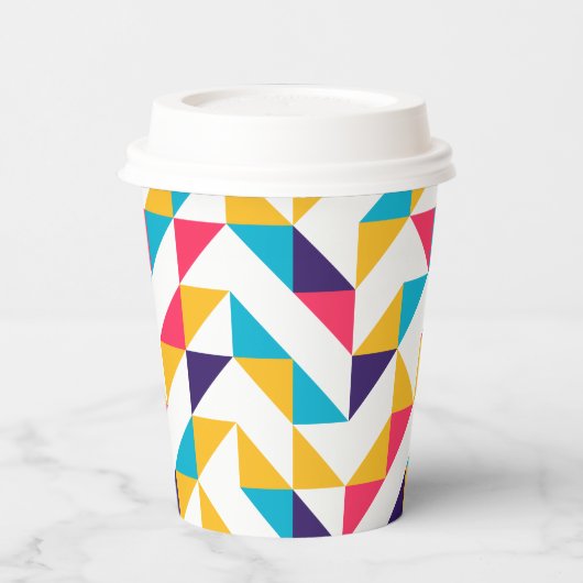 Kleurrijk Abstract patroon Papieren Bekers (Links)