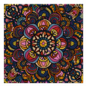 Kleurrijk Abstract patroon Perfect Poster (Voorkant)