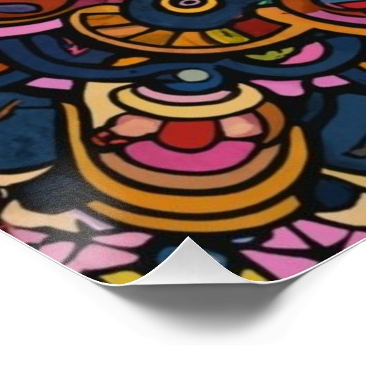 Kleurrijk Abstract patroon Perfect Poster (Hoek)