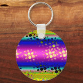 Kleurrijk Abstract patroon Sleutelhanger (Voorkant)