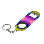 Kleurrijk Abstract patroon Sleutelhanger Flessenopener (Voorkant Gekanteld)
