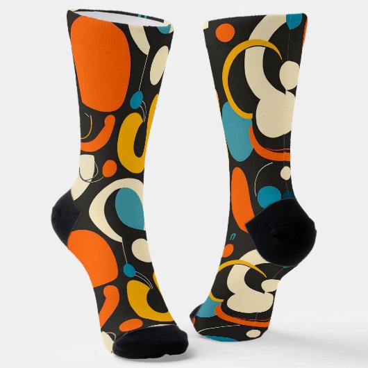 Kleurrijk Abstract patroon Sokken (Gebogen)