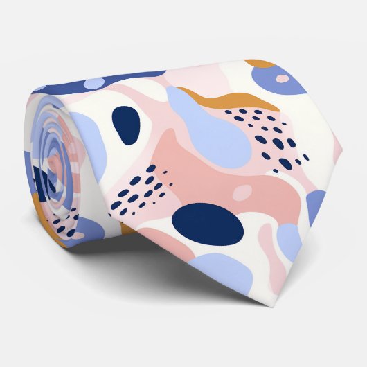 Kleurrijk Abstract patroon Stropdas (Opgerold)