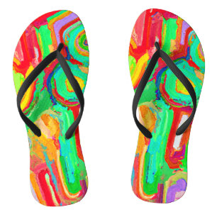 Kleurrijk Abstract Patroon Teenslippers