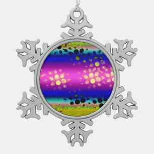 Kleurrijk Abstract patroon Tin Sneeuwvlok Ornament