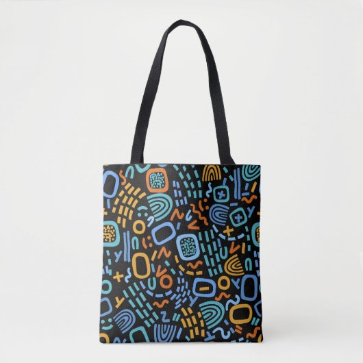 Kleurrijk Abstract patroon Tote Bag (Voorkant)