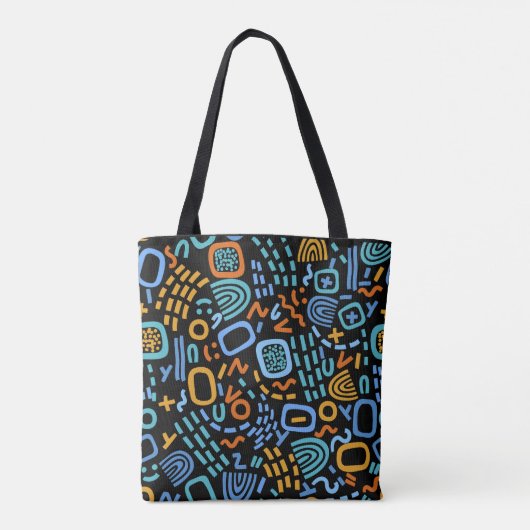 Kleurrijk Abstract patroon Tote Bag (Achterkant)