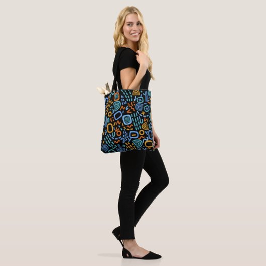 Kleurrijk Abstract patroon Tote Bag (Op model)