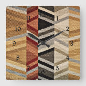 Kleurrijk Abstract patroon Vierkante Klok (Voorkant)