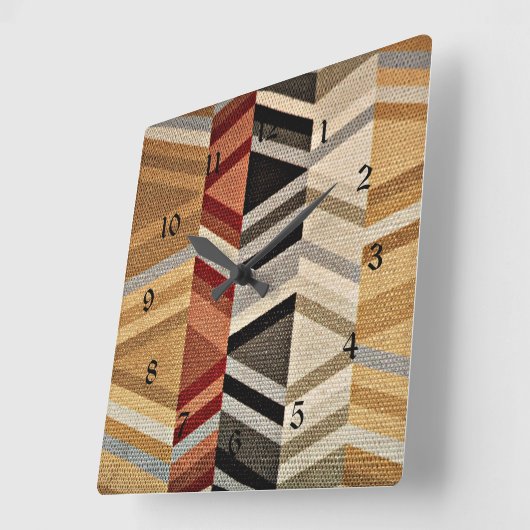 Kleurrijk Abstract patroon Vierkante Klok (Hoek)