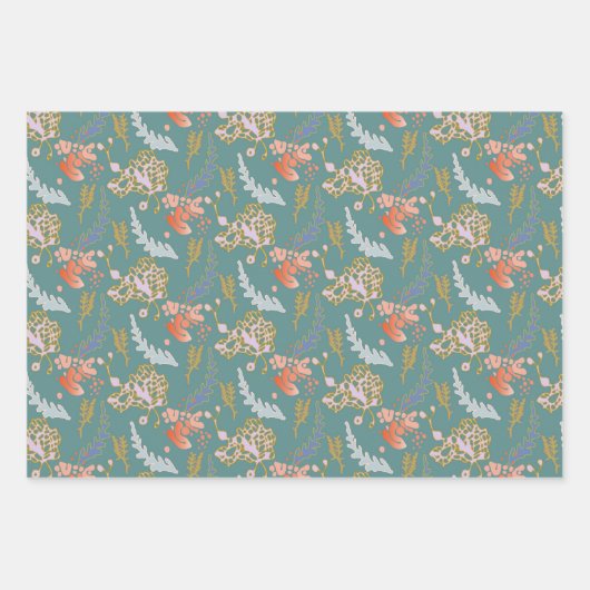 Kleurrijk Abstract Pattern Craft Wrapping Paper (Voorkant 3)