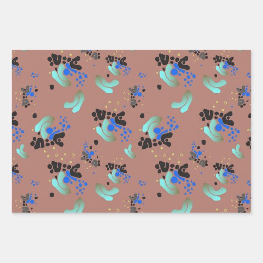 Kleurrijk Abstract Pattern Craft Wrapping Paper (Voorkant)