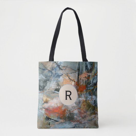 Kleurrijk Abstract penseelstreekschilderij Tote Bag (Voorkant)