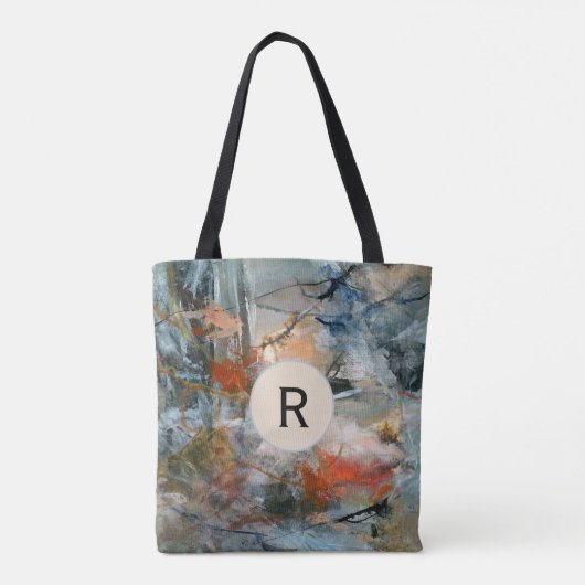 Kleurrijk Abstract penseelstreekschilderij Tote Bag (Achterkant)