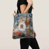 Kleurrijk Abstract penseelstreekschilderij Tote Bag (Dichtbij)