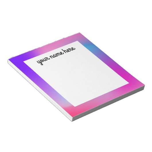 Kleurrijk Abstract, persoonlijk aanpasbaar laptopb Notitieblok (Schuin)