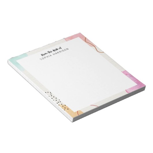 Kleurrijk Abstract, persoonlijk aanpasbaar laptopb Notitieblok (Schuin)