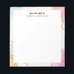 Kleurrijk Abstract, persoonlijk aanpasbaar laptopb Notitieblok<br><div class="desc">Moderne abstracte waterverf in pasteltonen van roze,  paarse,  blauwe en gele.</div>