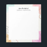 Kleurrijk Abstract, persoonlijk aanpasbaar laptopb Notitieblok<br><div class="desc">Moderne abstracte waterverf in pasteltonen van roze,  paarse,  blauwe en gele.</div>