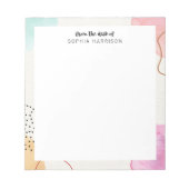 Kleurrijk Abstract, persoonlijk aanpasbaar laptopb Notitieblok (Voorkant)