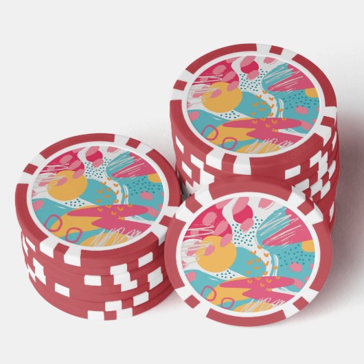 Kleurrijk Abstract Poker Chips (Opstapeling)