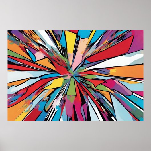 Kleurrijk Abstract Pop Art Design Poster (Voorkant)