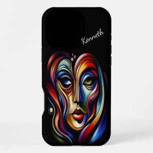 Kleurrijk Abstract Portret Van Een Vrouw iPhone 16 Pro Max Hoesje