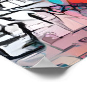 Kleurrijk Abstract Poster van ananas (Hoek)