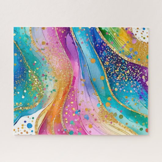 Kleurrijk Abstract Puzzel Ontwerp Legpuzzel (Horizontaal)