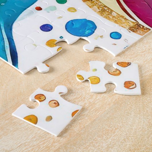 Kleurrijk Abstract Puzzel Ontwerp Legpuzzel (Zijkant)