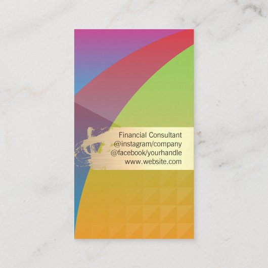 Kleurrijk Abstract | QR-scan Visitekaartje (Achterkant)