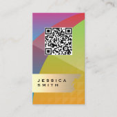 Kleurrijk Abstract | QR-scan Visitekaartje (Voorkant)