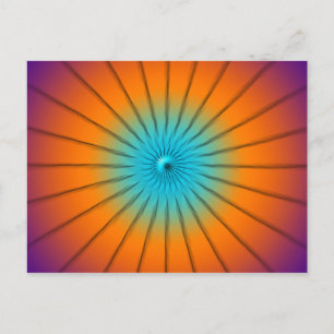 Kleurrijk, Abstract Radiale Vervaging Briefkaart