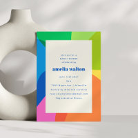 Kleurrijk Abstract Regenboog Modern Baby shower