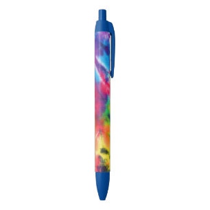 Kleurrijk Abstract regenboogbatik Tie Dye Patroon Zwarte Inkt Pen