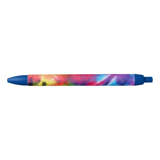 Kleurrijk Abstract regenboogbatik Tie Dye Patroon Zwarte Inkt Pen (Voorkant)
