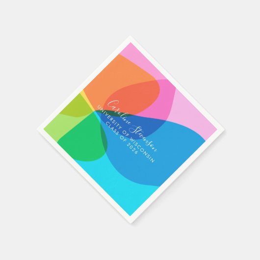 Kleurrijk Abstract regenboogvlies, aangepast Afstu Servet (Hoek)