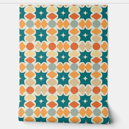 Kleurrijk Abstract Retro Geometrisch Patroon Behang