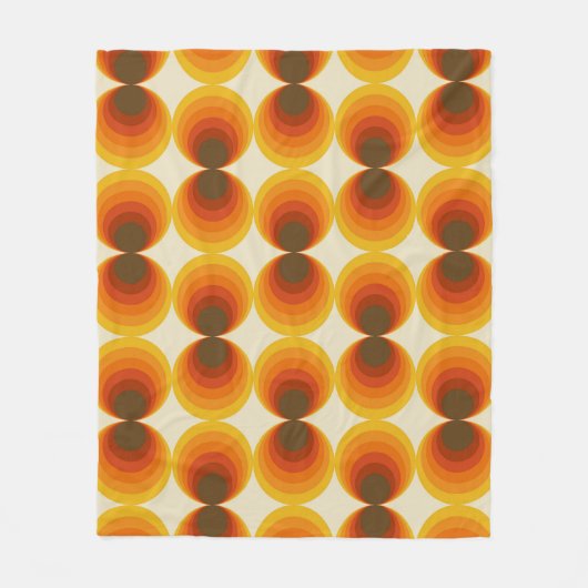 Kleurrijk Abstract Retro Geometrisch Patroon Fleece Deken (Voorkant)