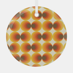 Kleurrijk Abstract Retro Geometrisch Patroon Glas Ornament