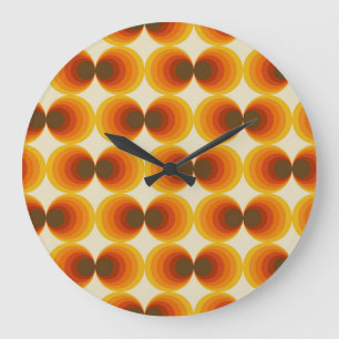 Kleurrijk Abstract Retro Geometrisch Patroon Grote Klok