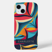 Kleurrijk Abstract Retro Patroon Gepersonaliseerd Case-Mate iPhone Case (Achterkant)