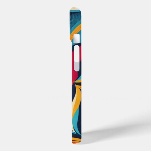 Kleurrijk Abstract Retro Patroon Gepersonaliseerd Case-Mate iPhone Case (Achterkant / Links)