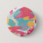 Kleurrijk Abstract Ronde Button 5,7 Cm (Voorkant)