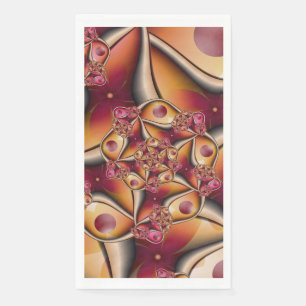 Kleurrijk Abstract rood Oranje Fantasy Fractal Art Servet