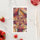 Kleurrijk Abstract rood Oranje Fantasy Fractal Art Servet (Insitu)